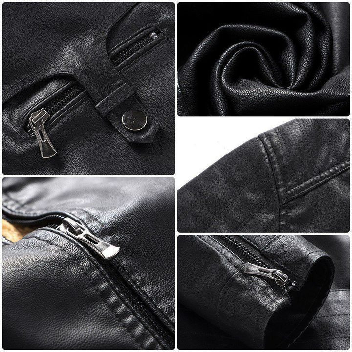 Yh Fleece Leather Jacket - Zonecozy