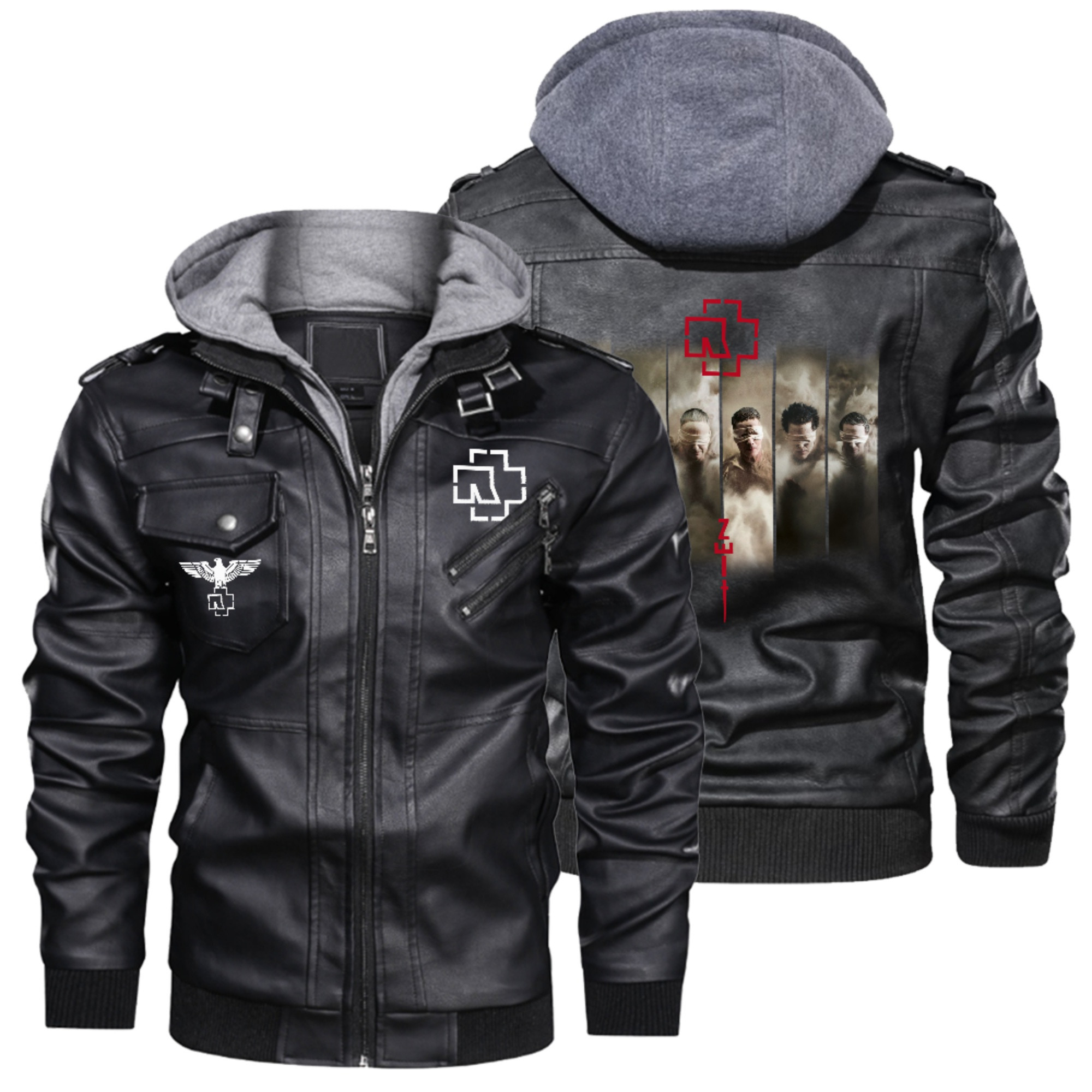 Limited Edition Leather Jacket with Hood RMM 5 - Tabotee