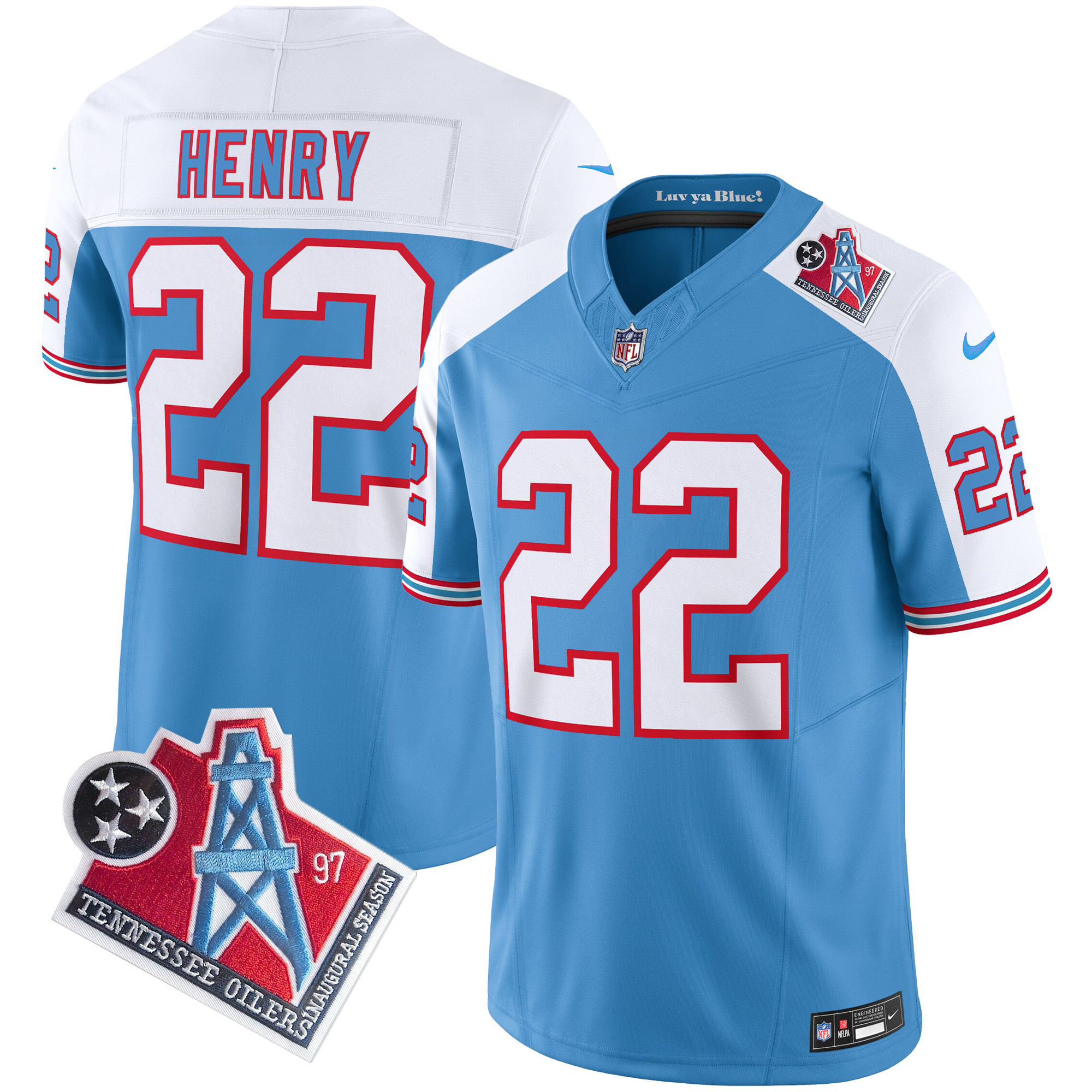 Men's Titans 1997 Throwback Limited Cool Base Jersey - All