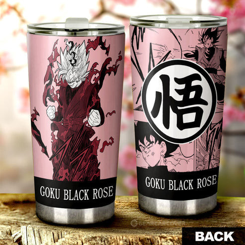 Goku Black Rose Tumbler Cup Custom Manga Color Style