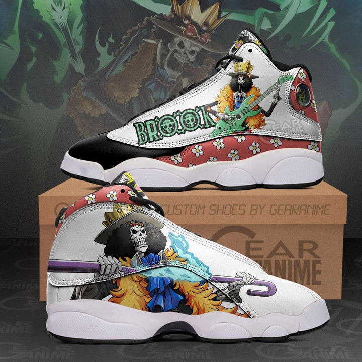 Brook Sneakers Custom Anime One Piece Shoes - 1 - GearAnime