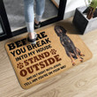 Black and Tan Coonhound Dog Superior Door Mat