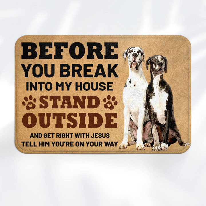 Great Dane Dog Superior Door Mat