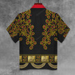 Gearchoids Elvis Spanish Flower - Black With Red Stones Unisex Hawaii Shirt
