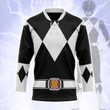 Black Ranger Mighty Morphin Hockey Jersey