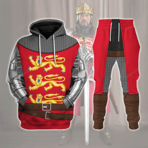 Gearchoids Richard The Lionheart Knight A Royal Heraldry Costume Hoodie Sweatshirt T-Shirt Tracksuit