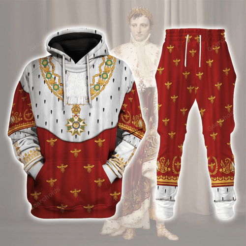 Gearchoids Napoleon I in Coronation Robes Costume All Over Print Hoodie Sweatshirt T-Shirt Tracksuit