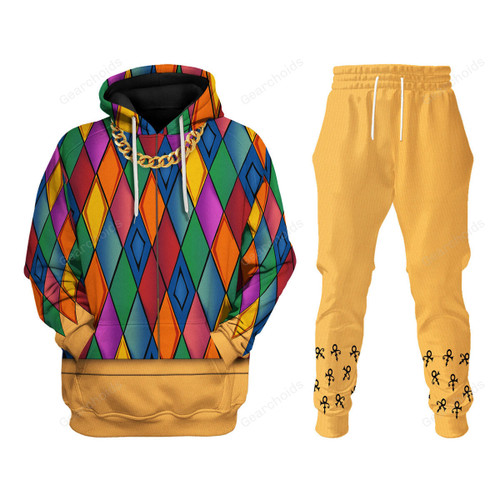 Gearchoids.com Prince Ultra Colourful Suit All-Over Print Unisex Pullover Hoodie, Sweatshirt, T-Shirt, and Swatpants