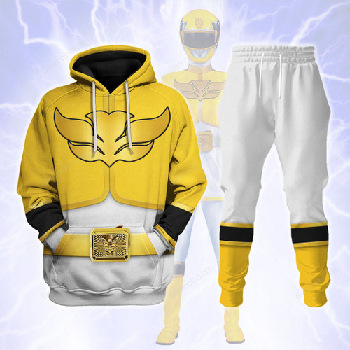 Megaforce Yellow Ranger Hoodies Sweatshirt T-shirt Hawaiian Sweatpants