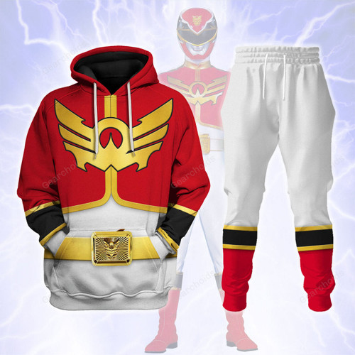 Megaforce Red Ranger Hoodies Sweatshirt T-shirt Hawaiian Sweatpants