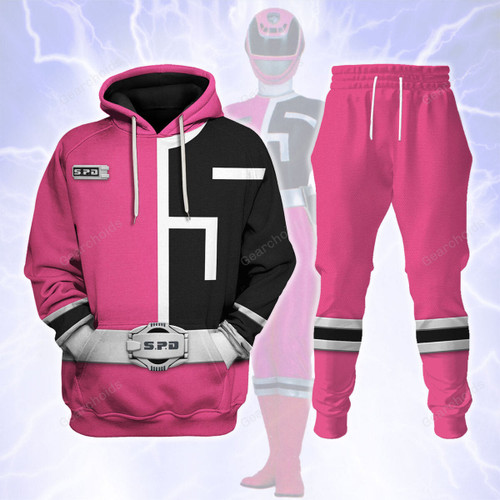 S.P.D Pink Ranger Hoodies Sweatshirt T-shirt Sweatpants Hawaiian Tracksuit