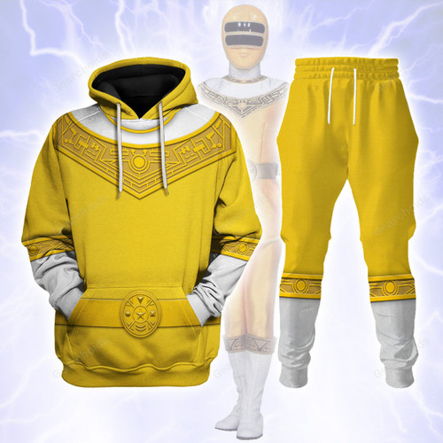 Gearchoids Yellow Power Rangers Zeo Hoodies Sweatshirt T-shirt Hawaiian Tracksuit
