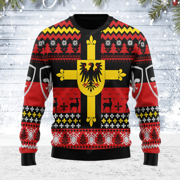 Gearchoids Teutonic Knights Christmas Ugly Sweater