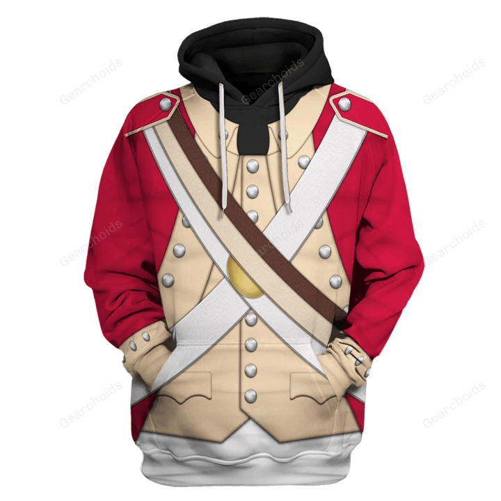 Gearchoids British Marine-Centre Company (1776-1783) Uniform All Over Print Hoodie Sweatshirt T-Shirt Tracksuit