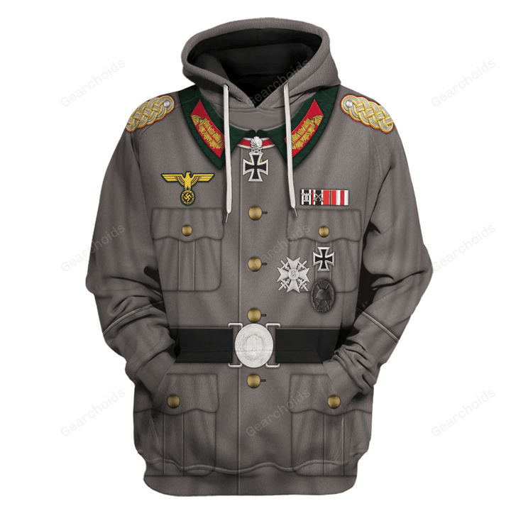 Gearchoids German Army Senior Officer- Major General Costume Hoodie Sweatshirt T-Shirt Tracksuit