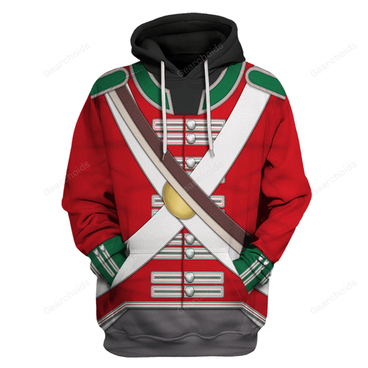 Gearchoids 69th Foot (South Lincolnshire) Private Centre Company (1812-1815) Uniform All Over Print Hoodie Sweatshirt T-Shirt Tracksuit