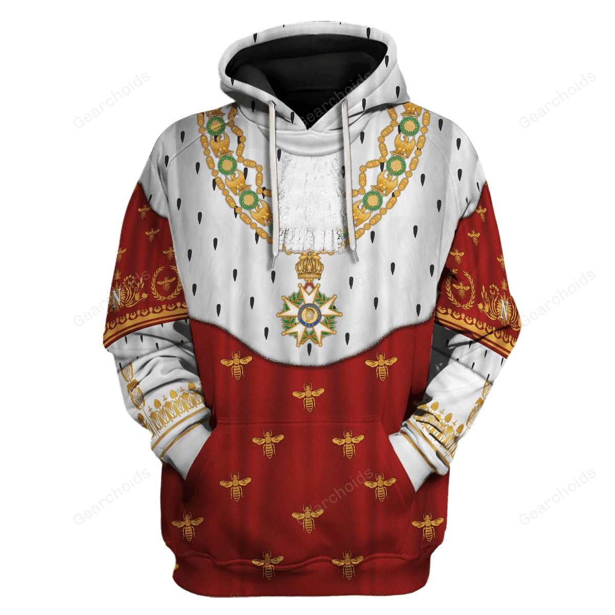 Gearchoids Napoleon I in Coronation Robes Costume All Over Print Hoodie Sweatshirt T-Shirt Tracksuit