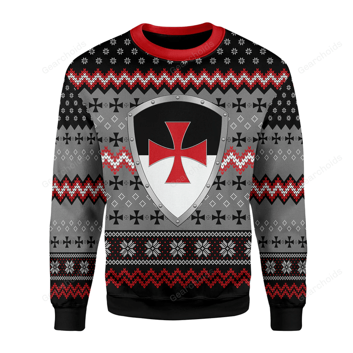 Gearchoids Knight Templar Christmas Ugly Sweater