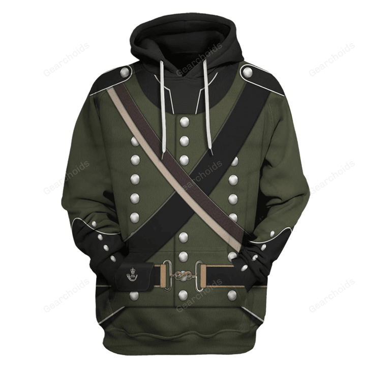 Gearchoids 95th (Rifle) Regiment-Rifleman 1806-1815 Uniform All Over Print Hoodie Sweatshirt T-Shirt Tracksuit