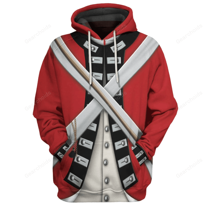 Gearchoids British Army Red Coat Hoodie Sweatshirt T-Shirt Tracksuit