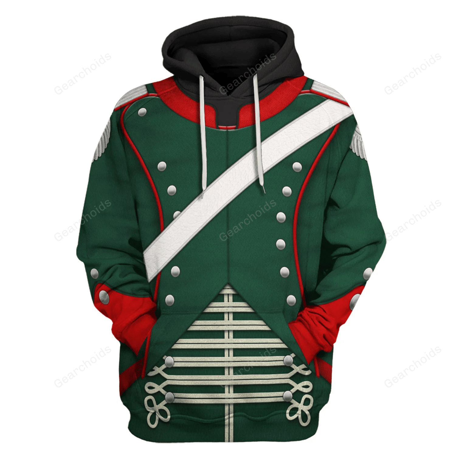 Gearchoids Napoleonic French Light Cavalry-Chasseur A Cheval-Officer (1806-1815) Uniform All Over Print Hoodie Sweatshirt T-Shirt Tracksuit