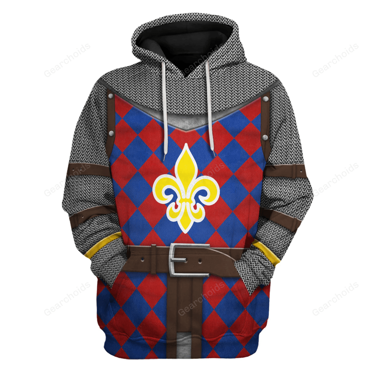 Gearchoids 13th Century French Knight Costume Hoodie Sweatshirt T-Shirt Tracksuit