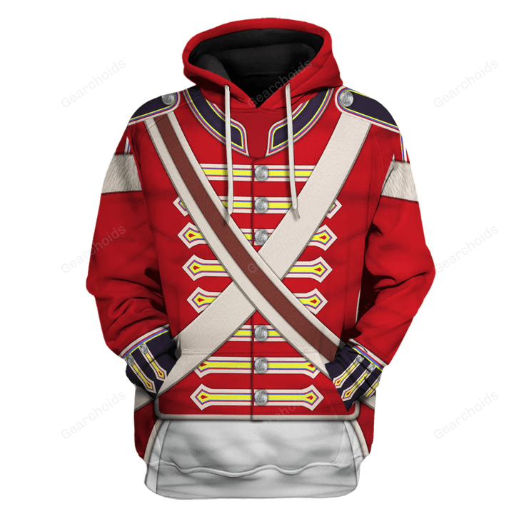 Gearchoids 23rd Foot (Royal Welch Fuzileers ) Private �?? Grenadier Company (1802-1812) Uniform All Over Print Hoodie Sweatshirt T-Shirt Tracksuit