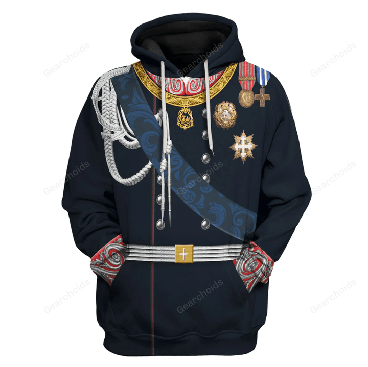 Gearchoids Victor Emmanuel II - King of Italy Costume Hoodie Sweatshirt T-Shirt Tracksuit