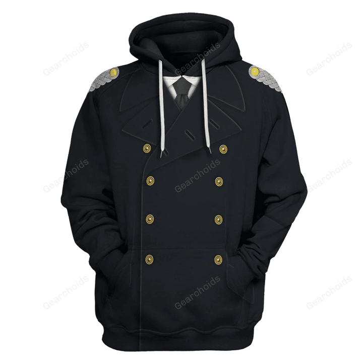 Gearchoids German WWII Kriegsmarine (War Navy) Officer Costume Hoodie Sweatshirt T-Shirt Tracksuit