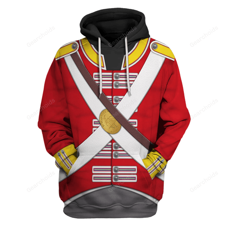 Gearchoids 6th Foot (Warwickshire) Private-Centre Company (1812-1815) Uniform All Over Print Hoodie Sweatshirt T-Shirt Tracksuit
