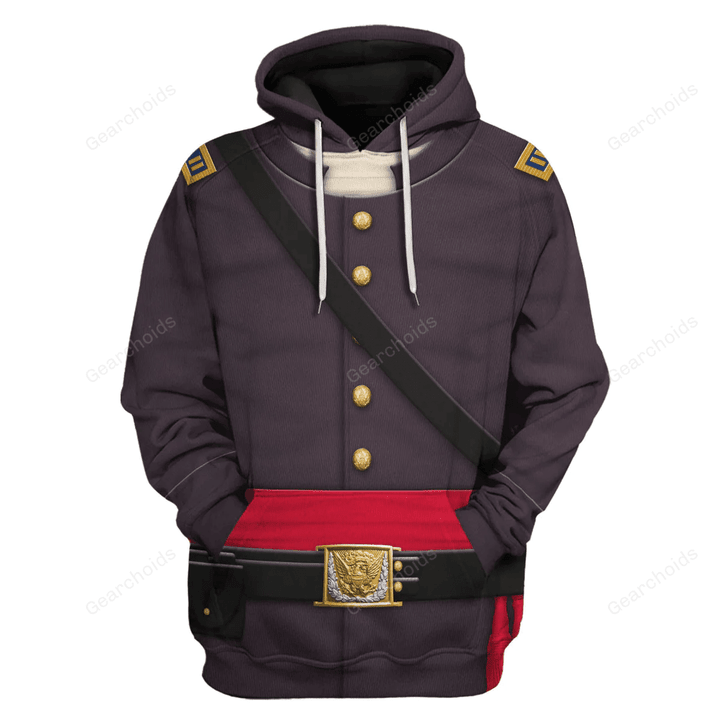 Gearchoids American Union Army Infantry Officer-Captain Uniform All Over Print Hoodie Sweatshirt T-Shirt Tracksuit