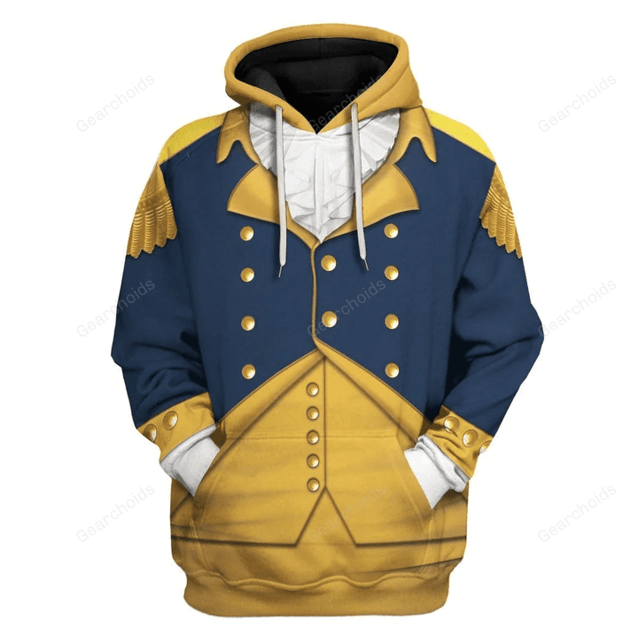 Gearchoids General George Washington Costume Hoodie Sweatshirt T-Shirt Tracksuit