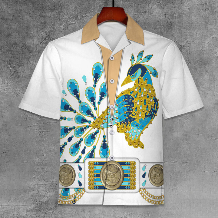 Gearchoids Elvis Peacock Unisex Hawaii Shirt