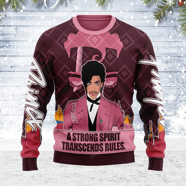 Gearchoids.com A Strong Spirit Transcends Rules Christmas Ugly Sweater