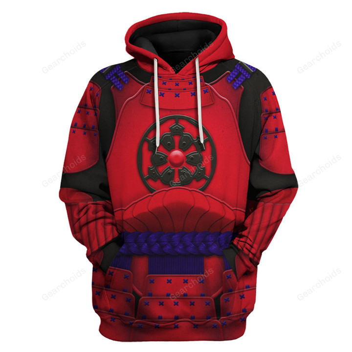 Gearchoids Ashigaru Red Akazonae Koyal Guard Costume Hoodie Sweatshirt T-Shirt Sweatpants