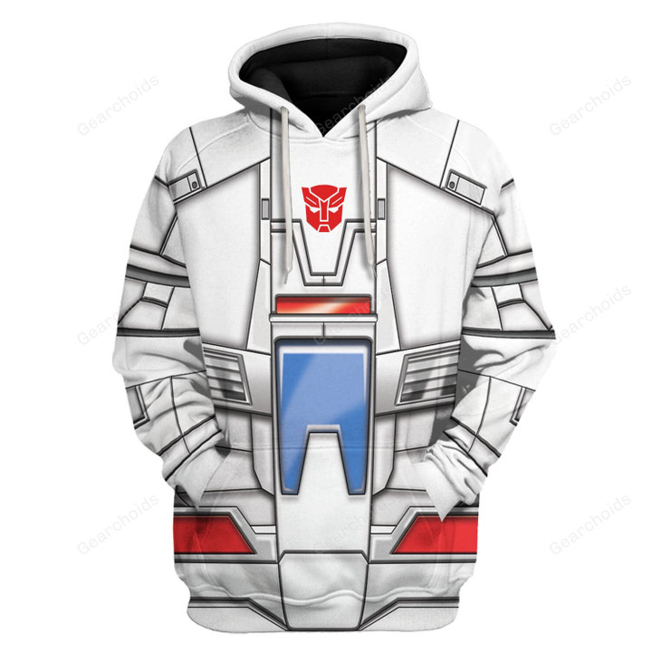 Gearchoids Skyfire Jetfire G1 Transfomers Robot Costume Hoodie Sweatshirt T-Shirt Tracksuit