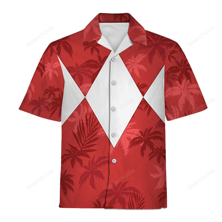 Red Ranger x Tommy Vercetti Hawaiian Shirt & Beach Shorts
