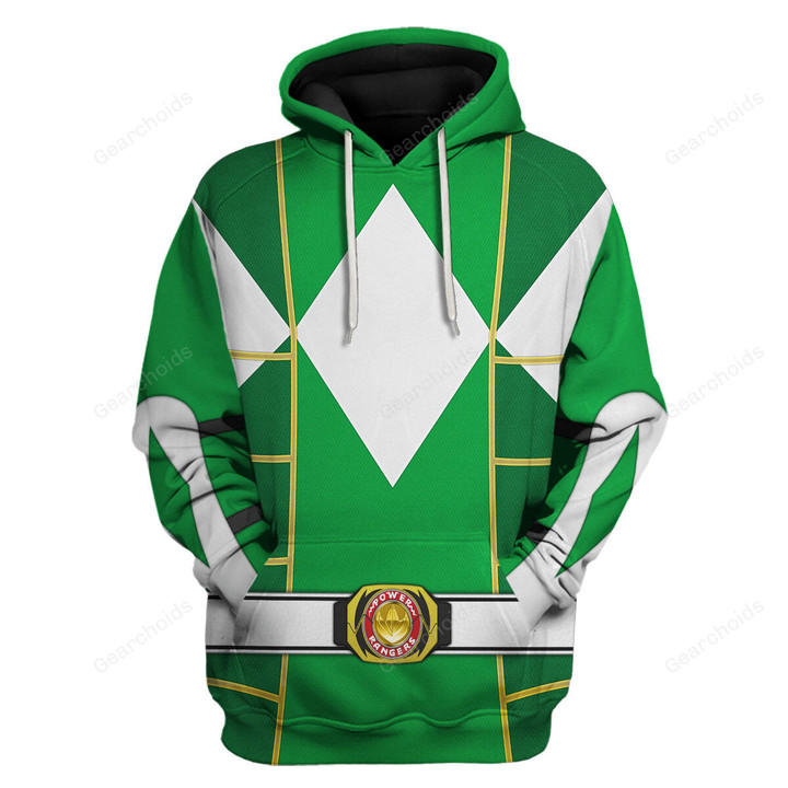 Green Ranger Mighty Morphin Cosplay Hoodies Sweatshirt T-shirt Hawaiian