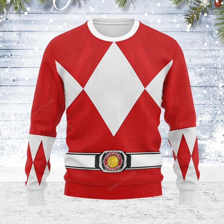 Merry Christmas Red Ranger MM Unisex Wool Sweater