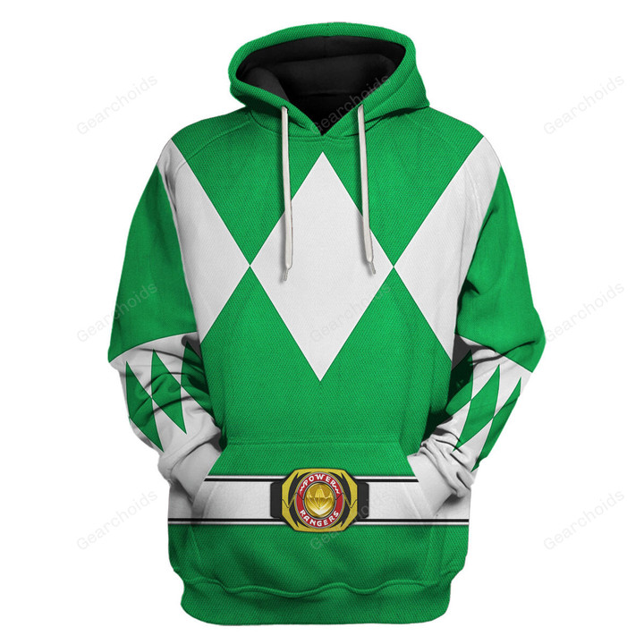 Green Ranger Mighty Morphin Hoodies Sweatshirt T-shirt Hawaiian Tracksuit