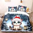 Siamese Cat Christmas Bedding Set