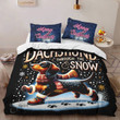 Dachshund Dog Christmas Bedding Set with Pillow