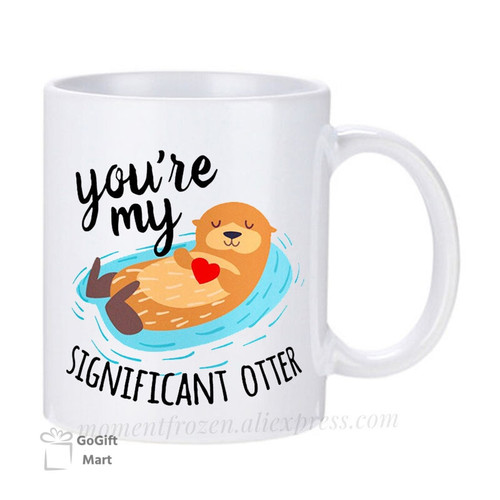 Otter Cups Fiancee Coffee Mugs