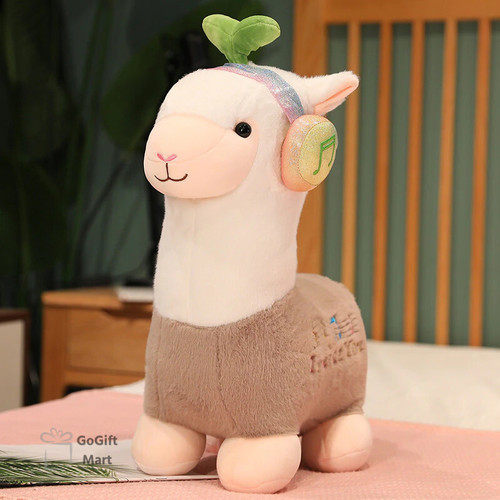 25-68CM Cute Music Alpaca Llama Plush