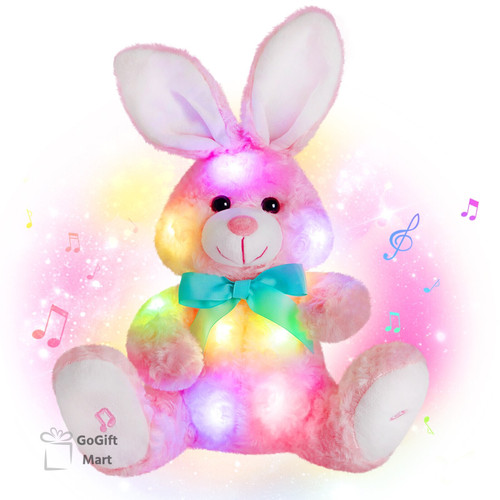 40cm Pink LED Light Musical Bunny Doll Plush Toys