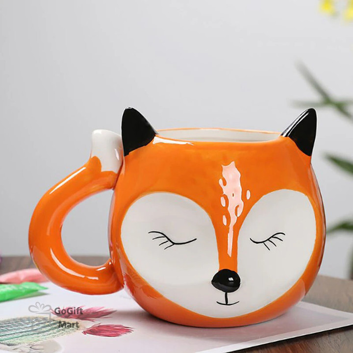 Fox 3D Cartoon Coffee Mugs with Handle