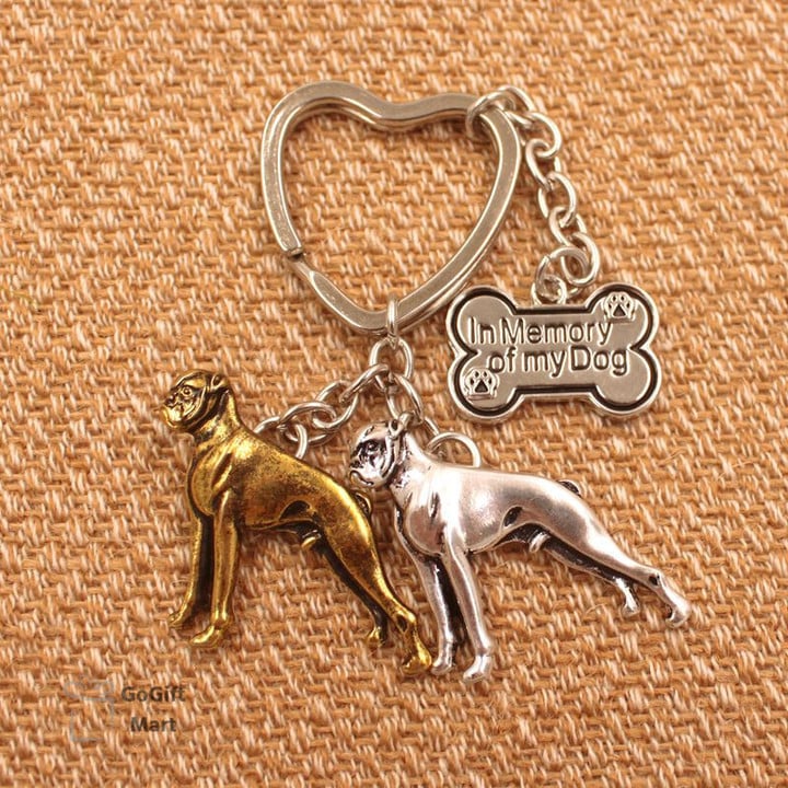 New Boxer Dog Key Chain Pendant Keychain