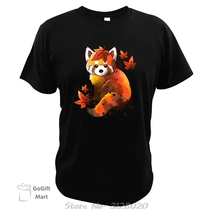 Red Panda T Shirts Maple Leaf Cute Animal