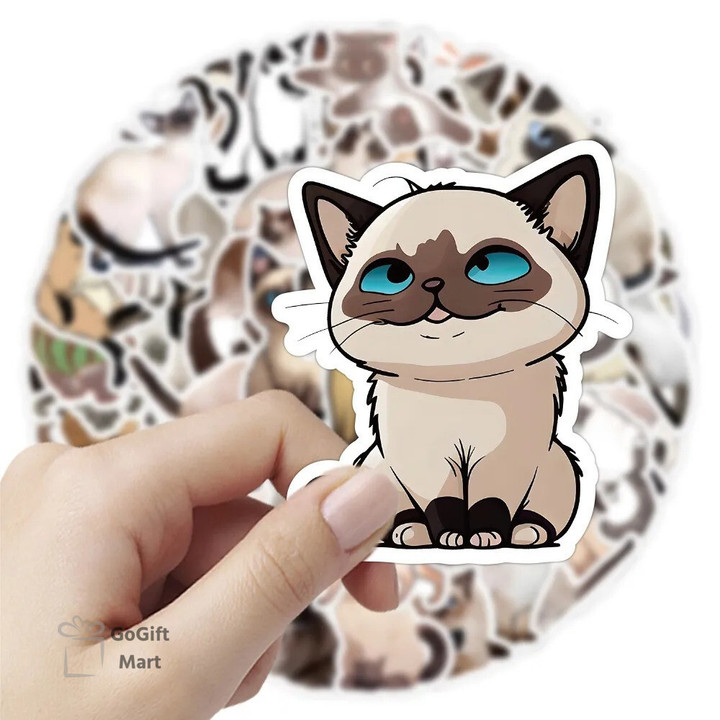 Siamese Cat Animal Cartoon Stickers