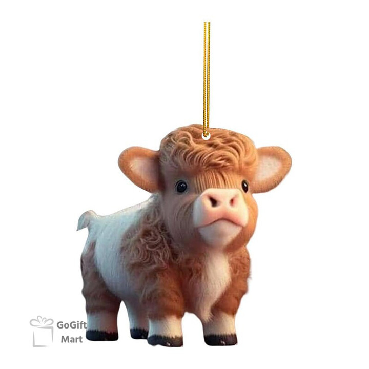 Cute Cartoon Cow Car Hanging Ornament